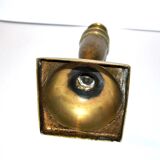 Old candlestick candlestick in engraved brass - shell shape 23 cm Ht