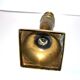 Old candlestick candlestick in engraved brass - shell shape 23 cm Ht