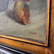 Tableau nature morte huile sur toile ancienne
