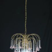 Meryl Streep, Pink Murano Flowers and Crystal Drops Chandelier, 1980s