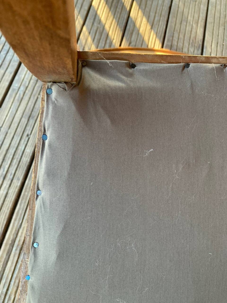 Antique Regency style armchair with complete restoration of the seat