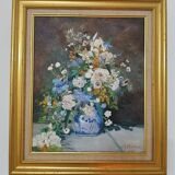 Floral still life 1988 – Karl-Heinz Stricker – vintage gilt frame