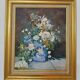 Nature morte florale 1988– Karl-Heinz Stricker – encadrée doré vintag