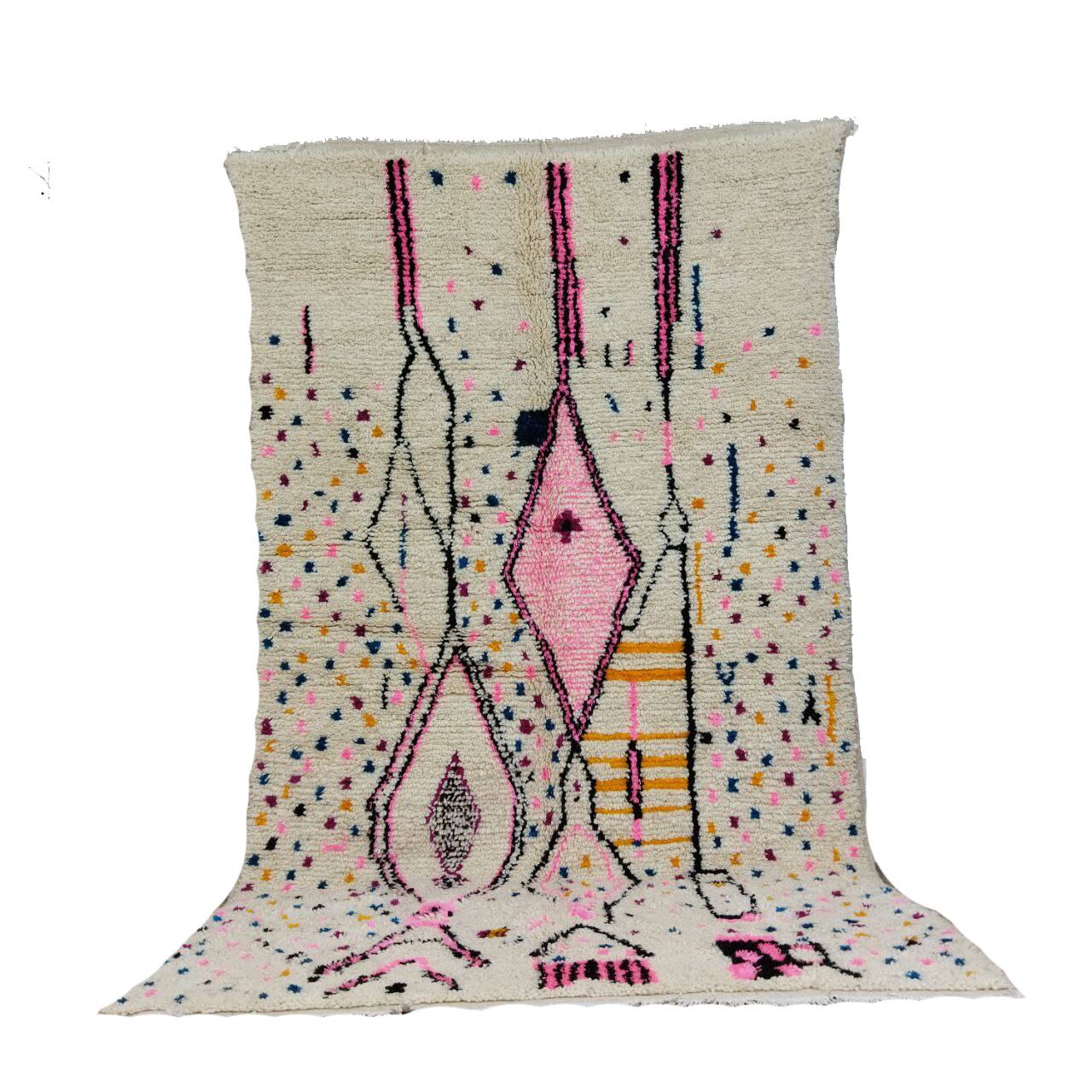 Handmade Moroccan Berber rug 253 X 143 CM