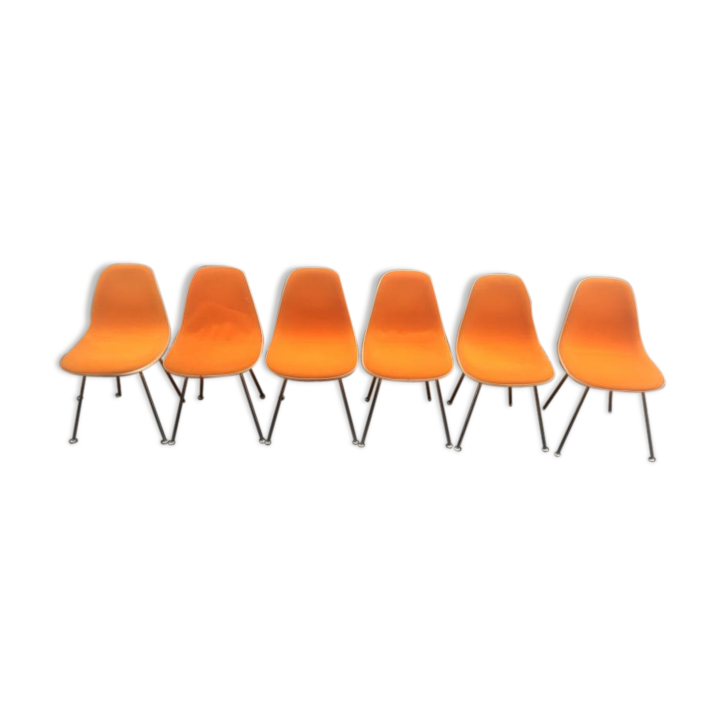 Suite of 6 chairs Dsx Charles and Ray Eames edition Herman Miller 1960