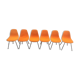 Suite of 6 chairs Dsx Charles and Ray Eames edition Herman Miller 1960