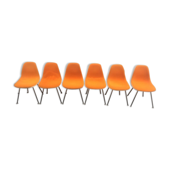 Suite of 6 chairs Dsx Charles and Ray Eames edition Herman Miller 1960