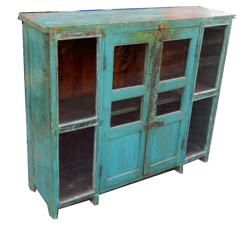 Green sideboard Indian teak wood