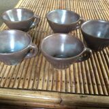 Series of 5 sandstone cups