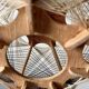 Scandinavian wooden suspension with stretched wires 1970