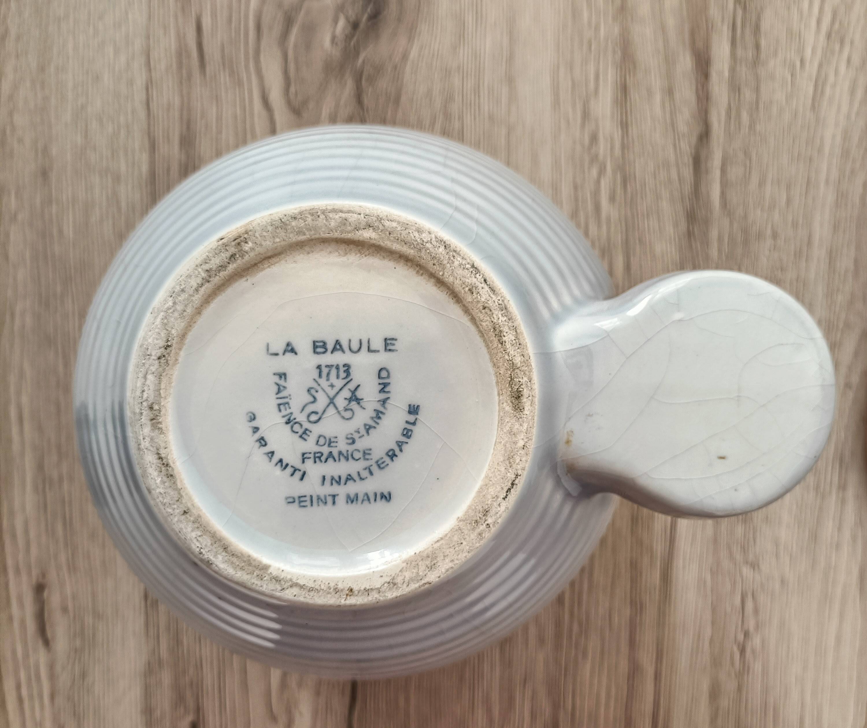 Saint Amand earthenware pickle or olive pot