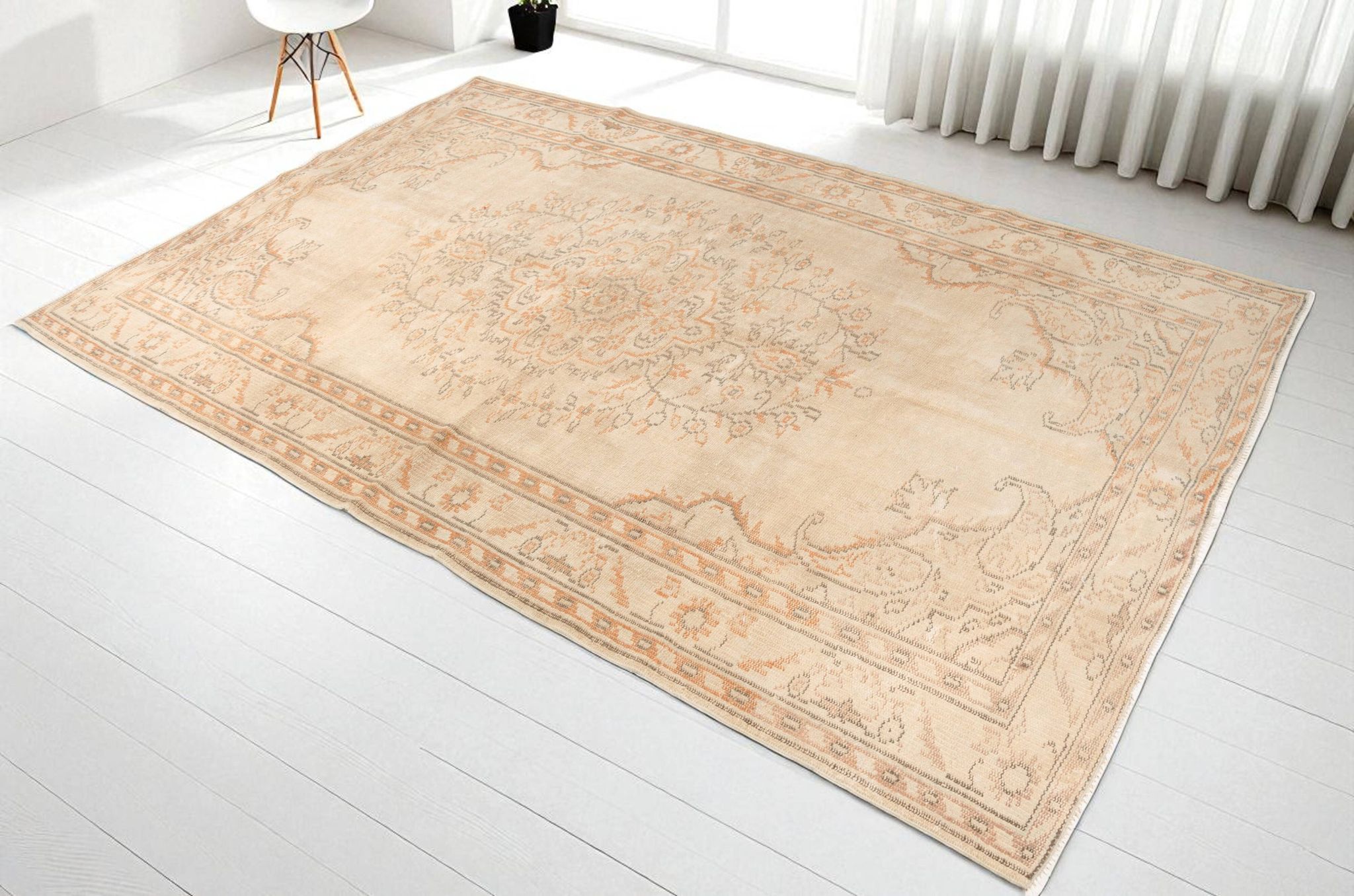 Neutral Vintage Anatolian Wool Rug