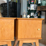 Vintage bedside table with tapered legs