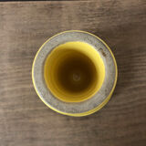 Bougeoir céramique jaune vintage