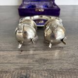 Vintage Salt and Pepper Shaker Set on Tray