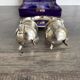 Vintage Salt and Pepper Shaker Set on Tray