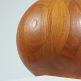 Pair of vintage mid century teak table lamps Kirk Copenhagen