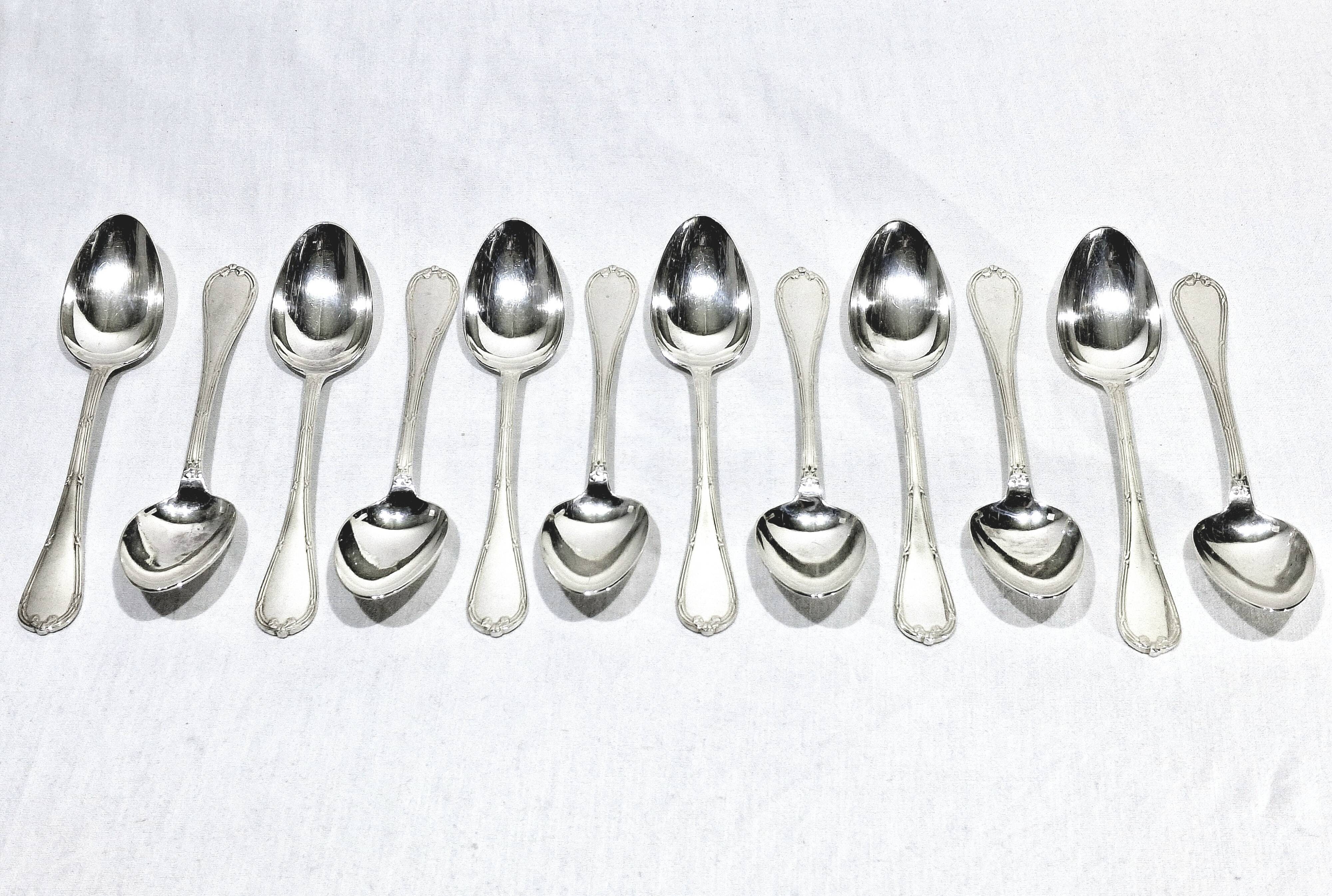 Christofle - 50-piece Cutlery Set Crossed Ribbons