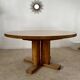 Large solid wood table 140 cm, vintage Scandinavian 70s design