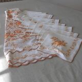 Vintage round tablecloth and napkins