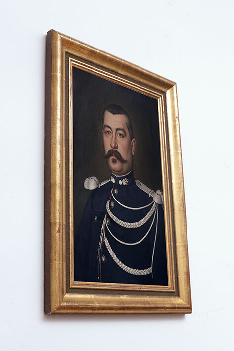 Portrait man pastel 1818 in gold frame