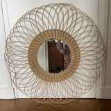 Rattan sun mirror