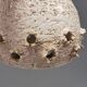 Two ceramic hanging lamps, in creamy white color, looking almost like coral
