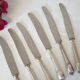 Large antique X6 knives made of silver metal