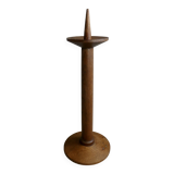 Solid oak candlestick, 1950s