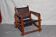 Set of 4 armchairs and a coffee table in Bunbinga and leather