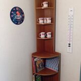 1960s teak corner shelf unit