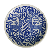 Assiette de Noel Gustavsberg Suéde Sven Jonson de 1975