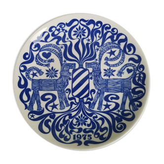 Assiette de Noel Gustavsberg Suéde Sven Jonson de 1975
