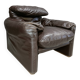 Maralunga leather sofa by Vico Magistretti for Cassina, 1973