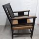 Pair of carved solid wood armchair and vintage rope 1950