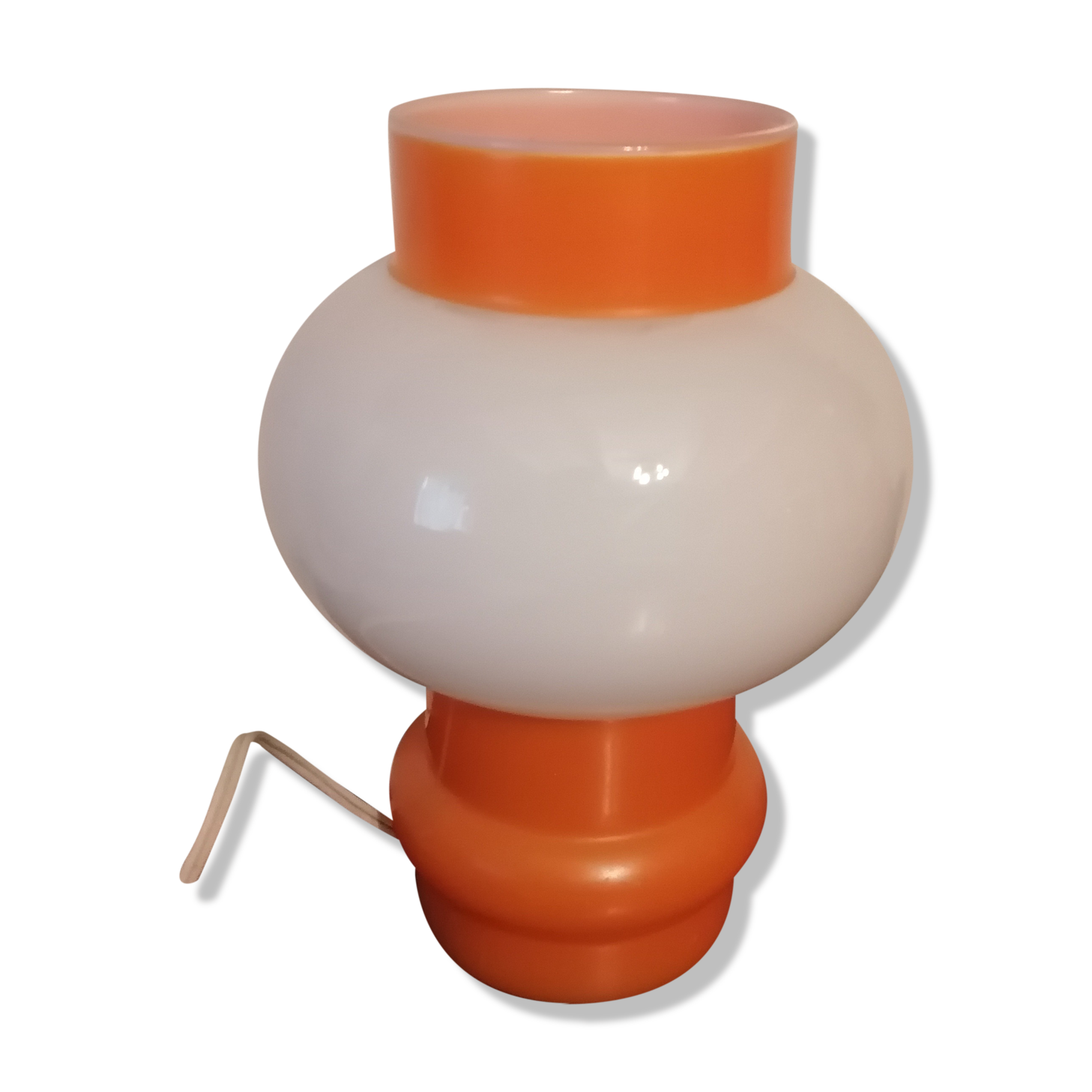 Opaline orange bedside desk lamp