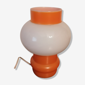 Orange opaline desk bedside lamp