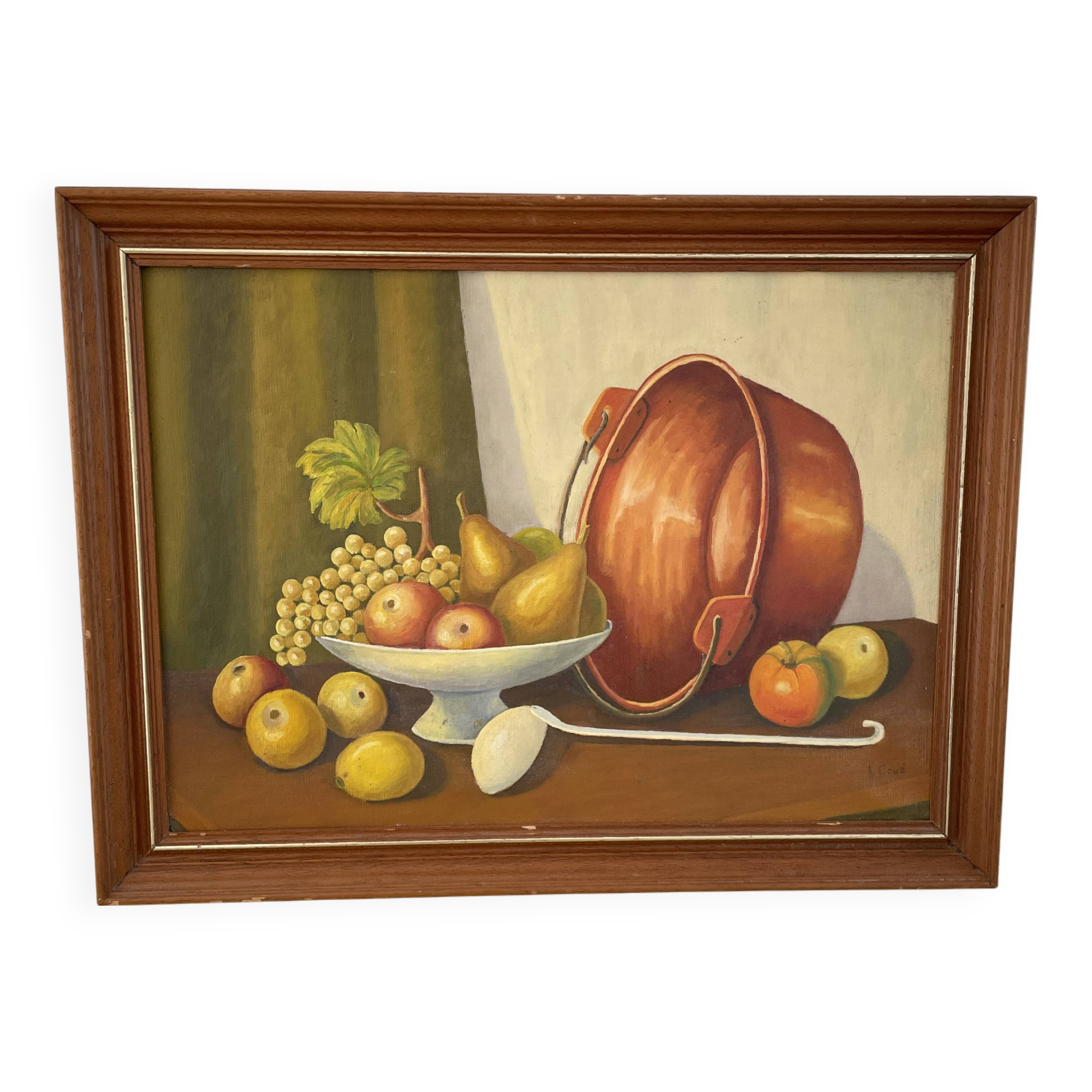 Tableau huile sur toile nature morte