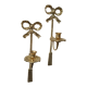 Set de 2 appliques murales chandelier en laiton