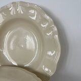 Ivory fluted deep plates Sarreguemines