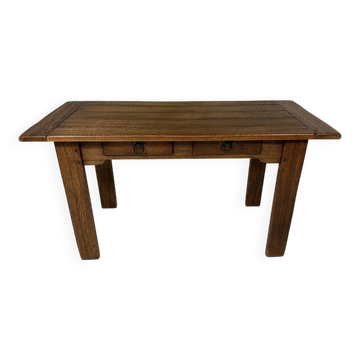 Table console ou bureau en chêne rustique des années 1960