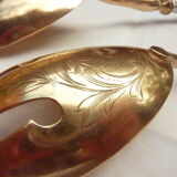 Filled silver salad serving cutlery, minerva hallmark