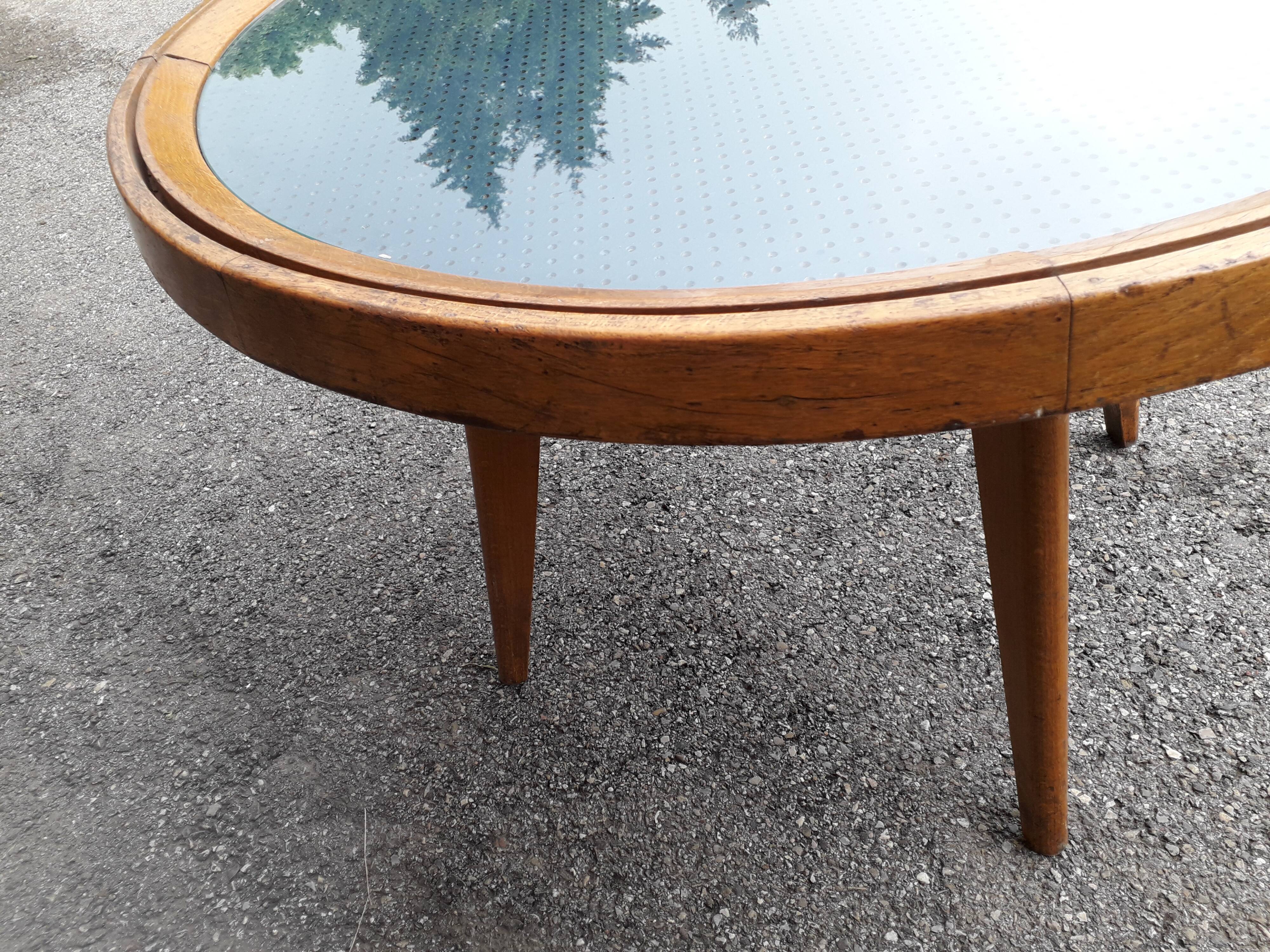 Coffee table vintage compass feet