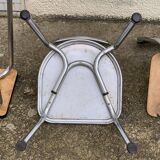 Mismatched formica chairs and stool 1960