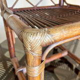 70s bamboo table and chairs