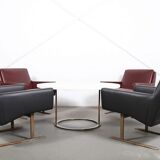 Lot de 4 fauteuils Wilkhahn Flexor et une table basse par Georg Leowald