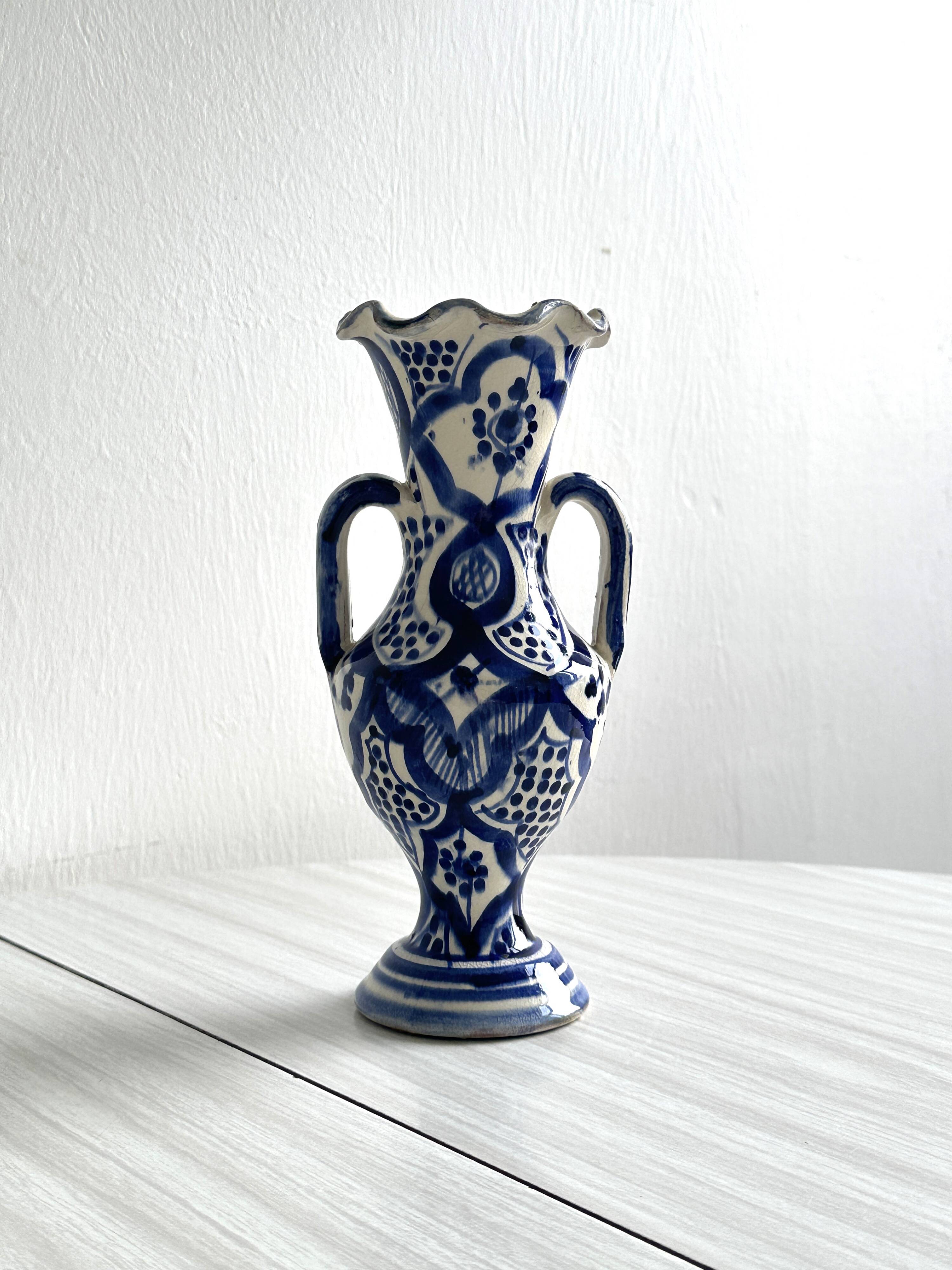 Hand painted North African style vase.