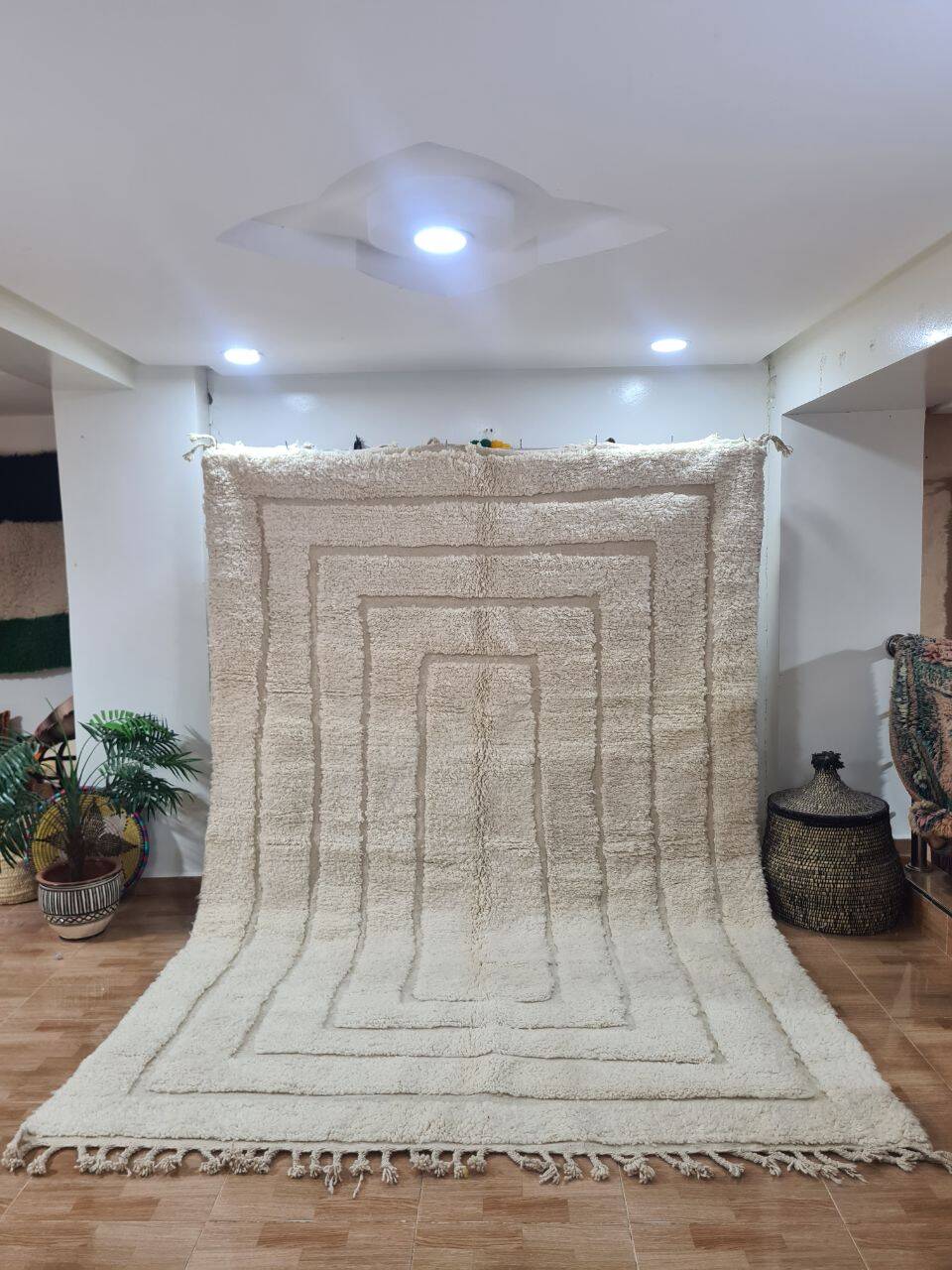 Handmade wool Berber rug 300X200 cm