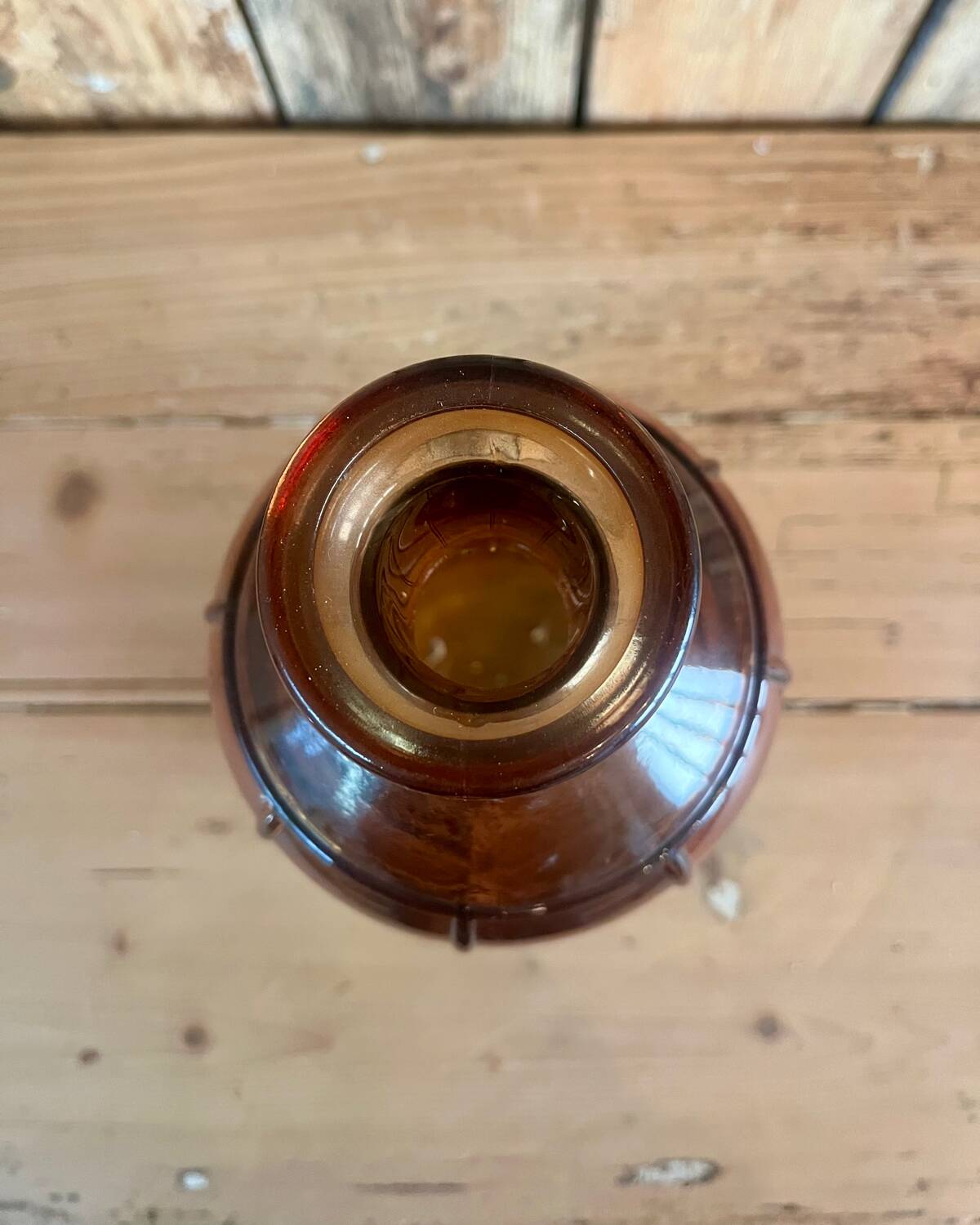 Yellow glass vase 70s