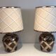 Important pair of ceramic lamps. French work.